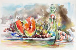 Nature morte à la Pastèque